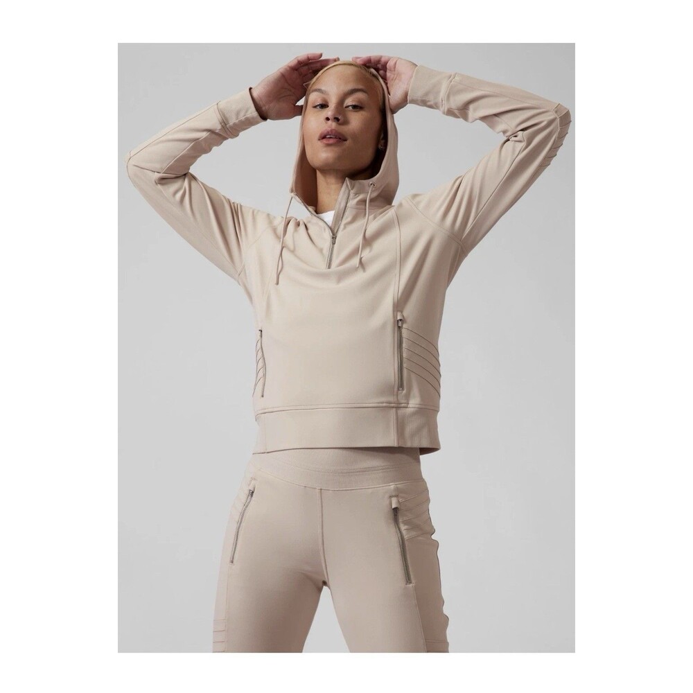 Athleta Venice Moto Hoodie in Abalone ~ Size Medium